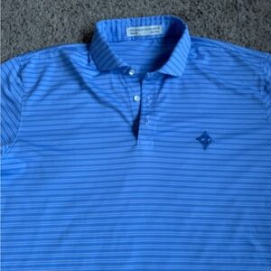 Holderness & Bourne Striped Golf Polo Shirt Large Interlachen Country Club ICC